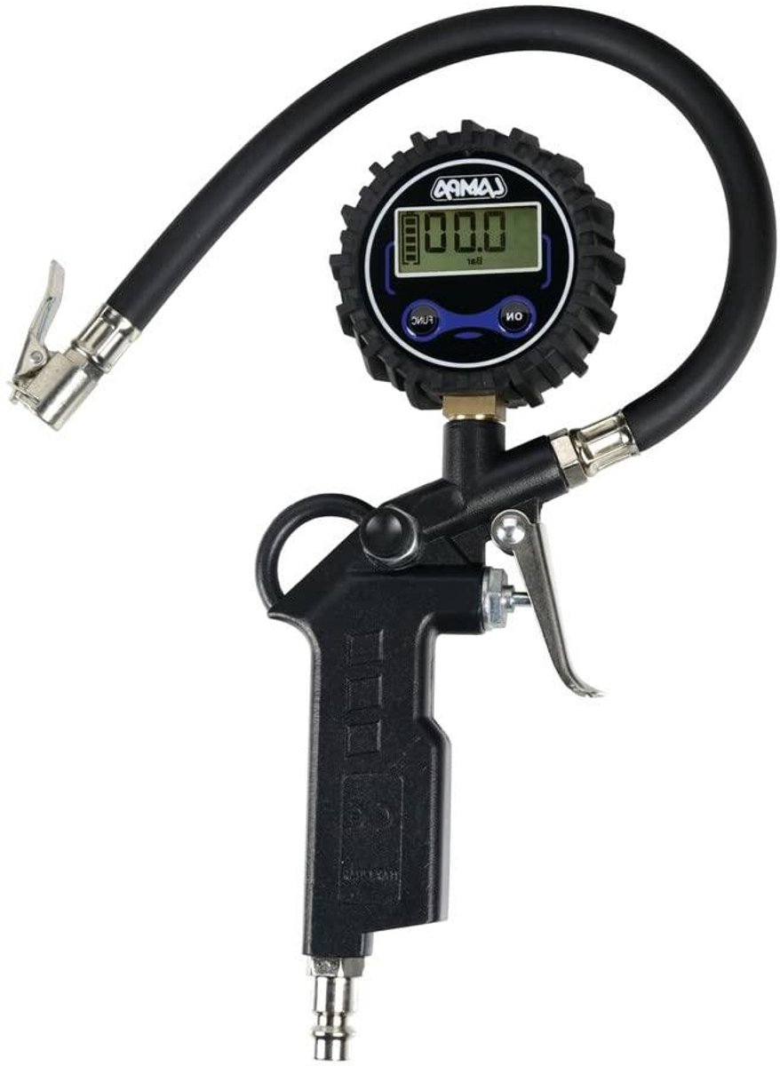 Luchtdrukpistool - Bandenspanningsmeter - Banden Oppompen - Met Manometer - Digitaal - Metaal