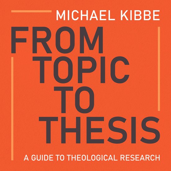 From Topic to Thesis - cover
