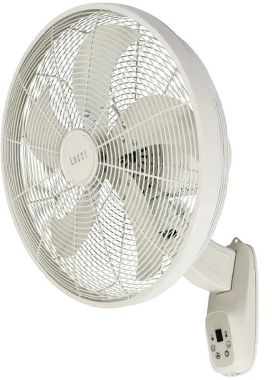 Wandventilator Lucci AIR Glide 36W DC motor 6 snelheden afstandsbediening stil wit 39 cm