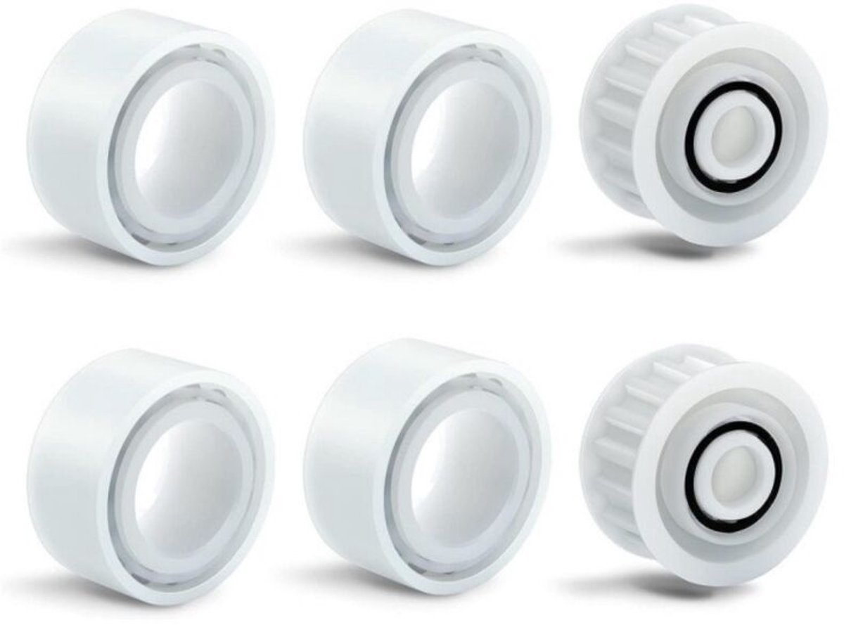 geschikt voor de Maytronics Dolphin 4-pack, inclusief 2 reservewielen.
