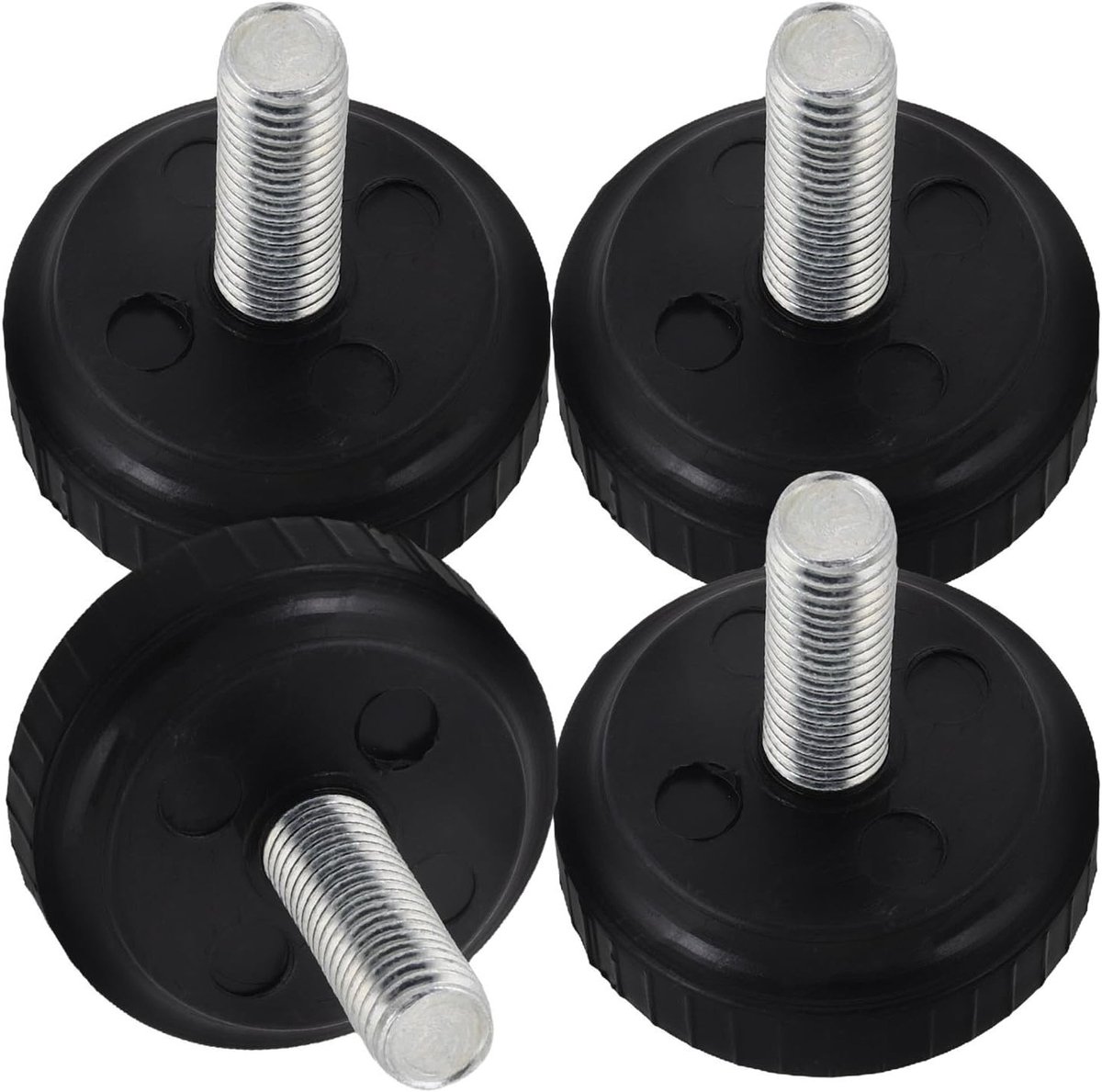 Verstelbare loopbandvoeten met omnidirectionele steunpads - 4 stuks voor stabiele gymtraining en hoogtenivellering, ideaal voor fitnessaccessoires en trainingsapparatuur