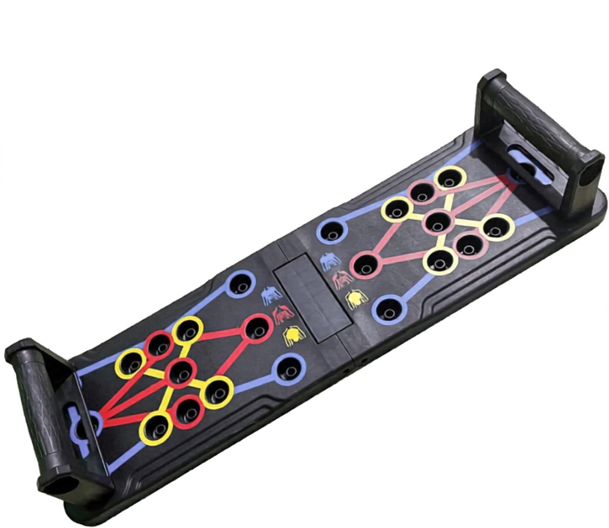 DnA® Push up Bord - Parallettes - Push up Board - Zwart - 60cm x 19cm x 4cm