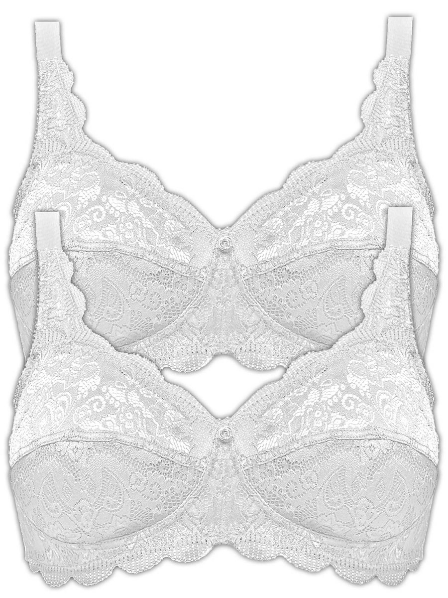 Susa 2-pack BH zonder beugel Latina Wit Wit