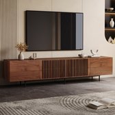 OleyLuckLive-TV Meubel-180 cm Walnoot-Geschikt voor 75+ inch TV-Met Ruime Opbergruimte
