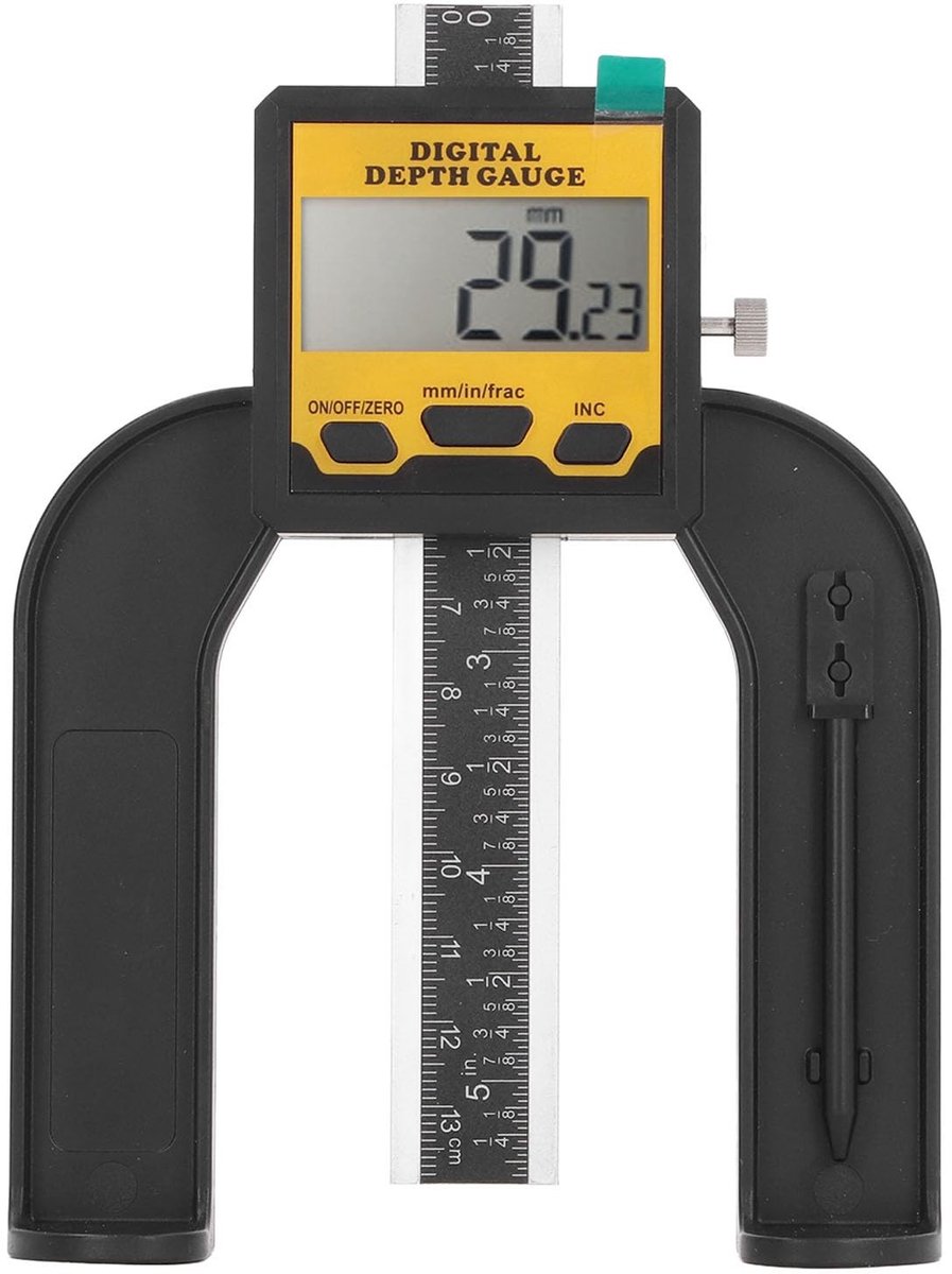 Dailygoody - Digitale Dieptemeter - Digitale Hoogtemeter - Resolutie van 0,01 mm - Magnetische basis - Houtbewerking - Nauwkeurig meetinstrument - Ges...
