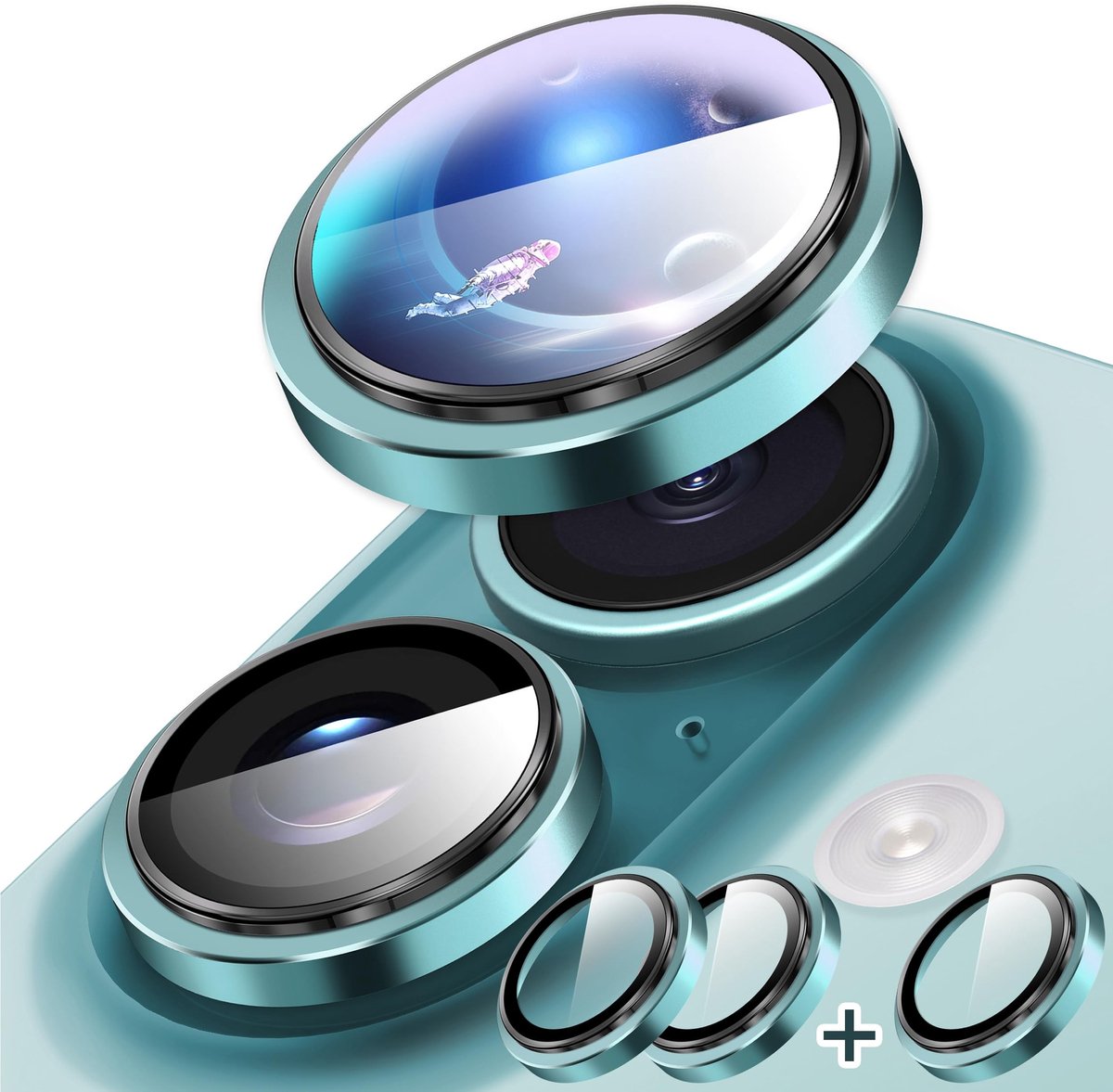 Dailygoody - Camera Lens Protector - Lensbeschermers voor iPhone 16/16 Plus - HD Glas - Aluminium Frame - Camerabescherming - Geschikt voor iPhone 16/