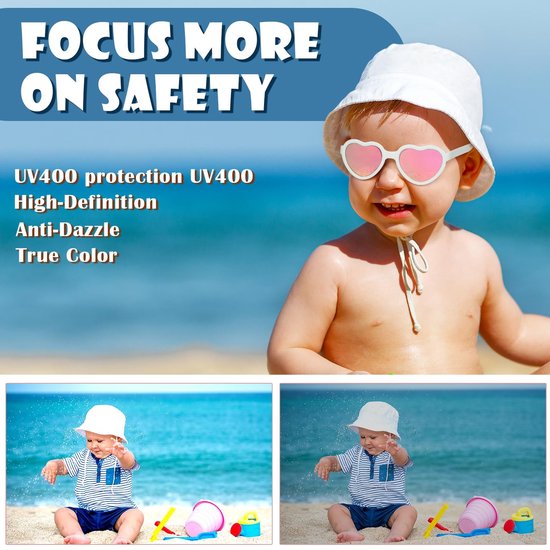 Dailygoods - Dailygoody - Baby Zonnebril - UV-bescherming - Gepolariseerd - Verstelbare Riem - Flexibel - Voor kinderen van 0-3 jaar - Zonnebril voor jongens van Dailygoods — afbeelding 4