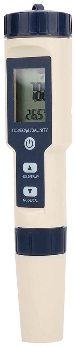 Dailygoody - Digitale pH-meter - Waterkwaliteitsmeter - Draagbaar en multifunctioneel - 5-in-1 - Voor pH, EC en temperatuur - Geschikt voor profe
