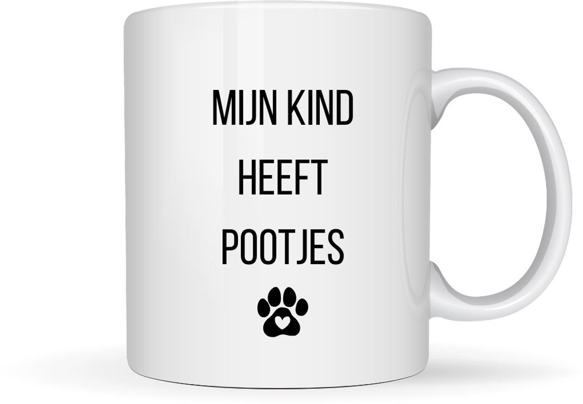 Mok ''Pootjeskind'' – grappige dierenmok – 330ml