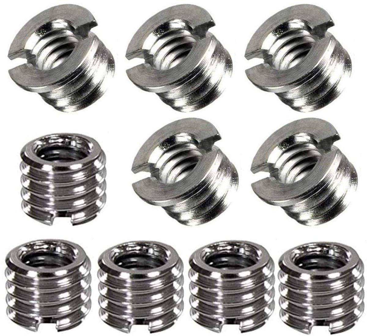10 Stuks Metalen 1/4" naar 3/8" Schroefadapter voor Statief en Camera