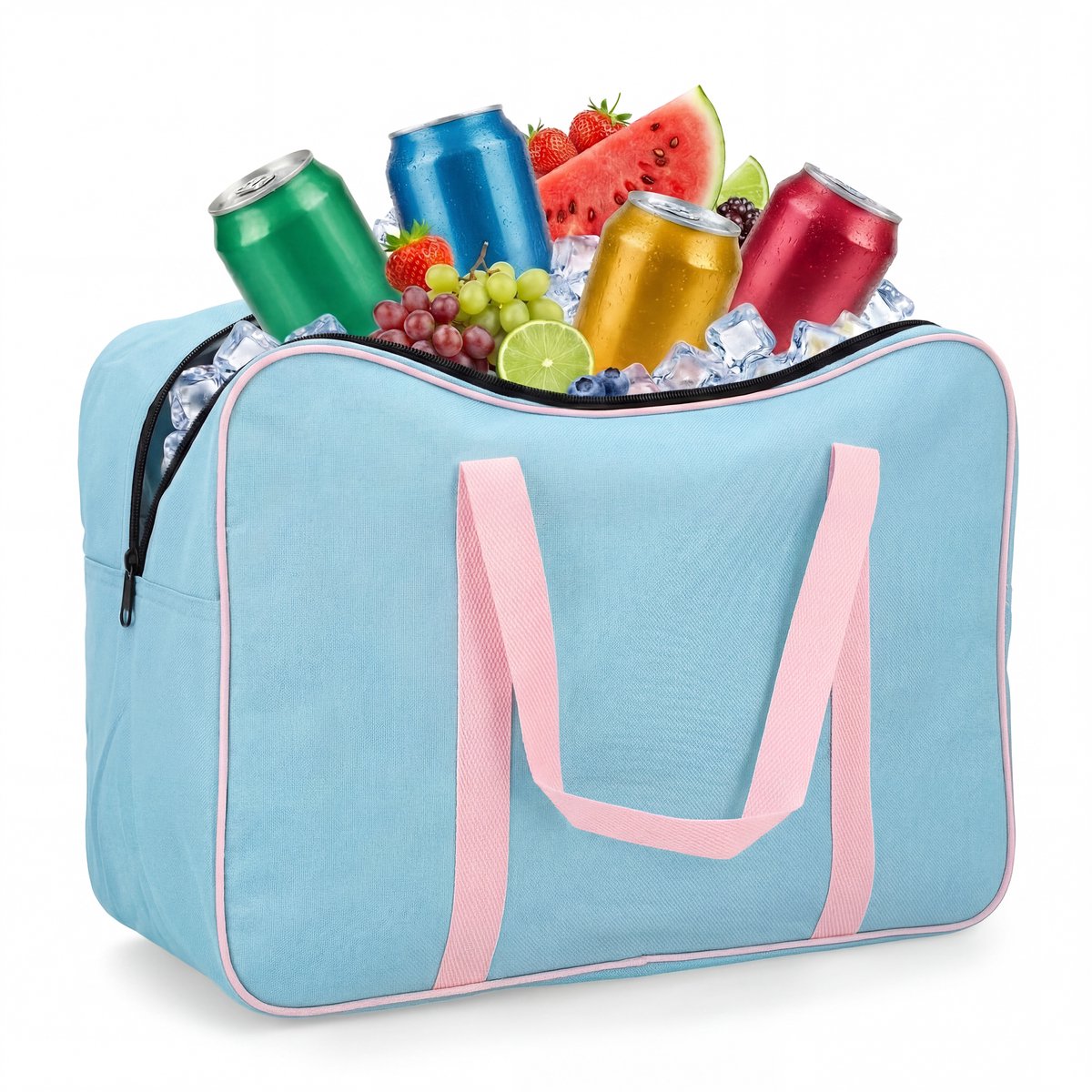 Compacte Koeltas - Geisoleerde Koelrugtas - Lichte Lunch Tas 7L - Koeltasje Klein - Picknicktas Kinderen - Lunchtas Volwassenen - Cooler Bag Dames en Heren - Koel Tas - Thermotas - Koelrugzak Vakantie - Thermo Tas - Koeltassen - Blauw - Löwenthal