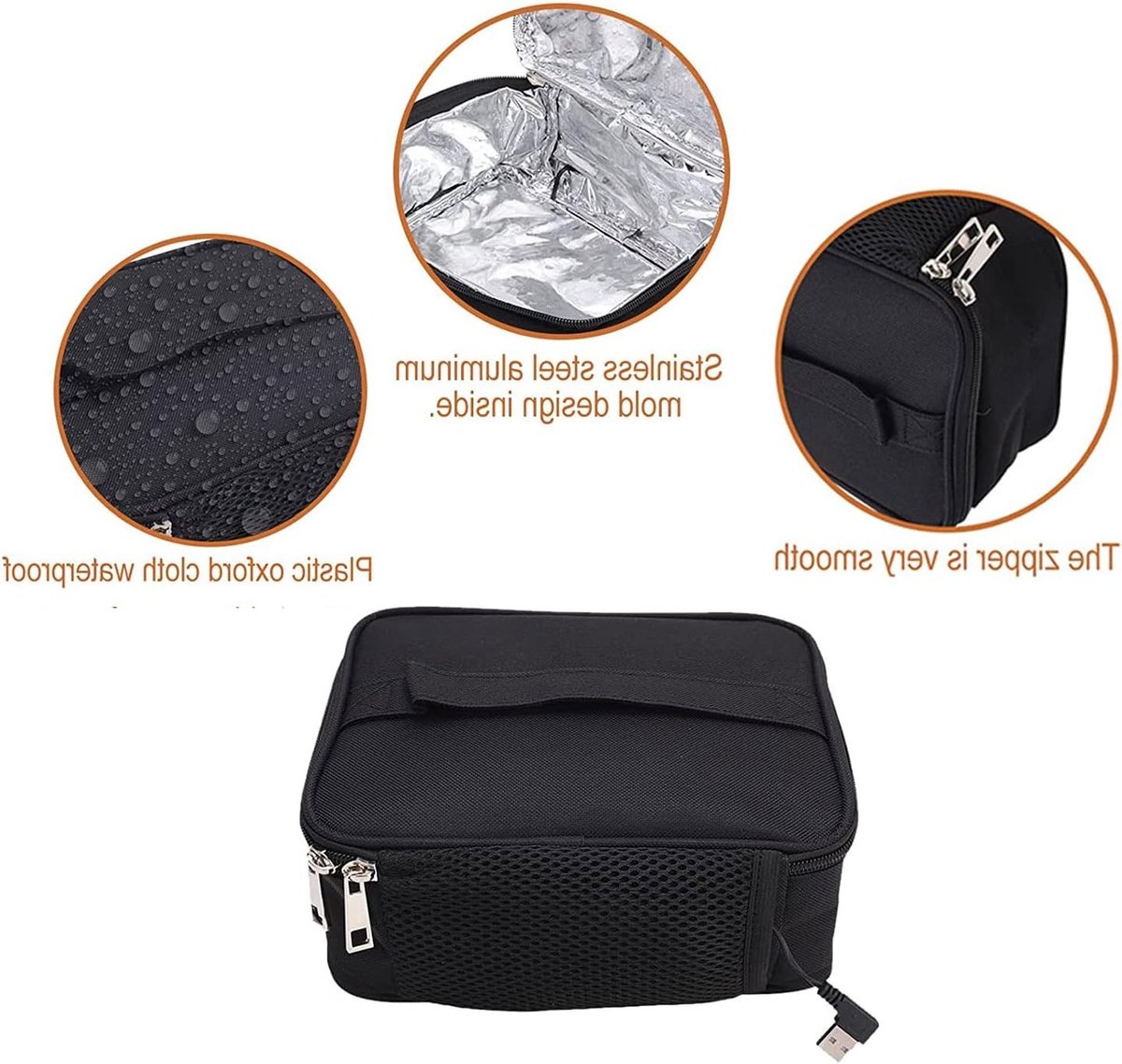 Draagbare verwarmde lunchbox voor snel opwarmen - Elektrische lunchbox voor picnics en werk, ideaal voor warme maaltijden onderweg — cadeau in Kookcadeaus - foto 3