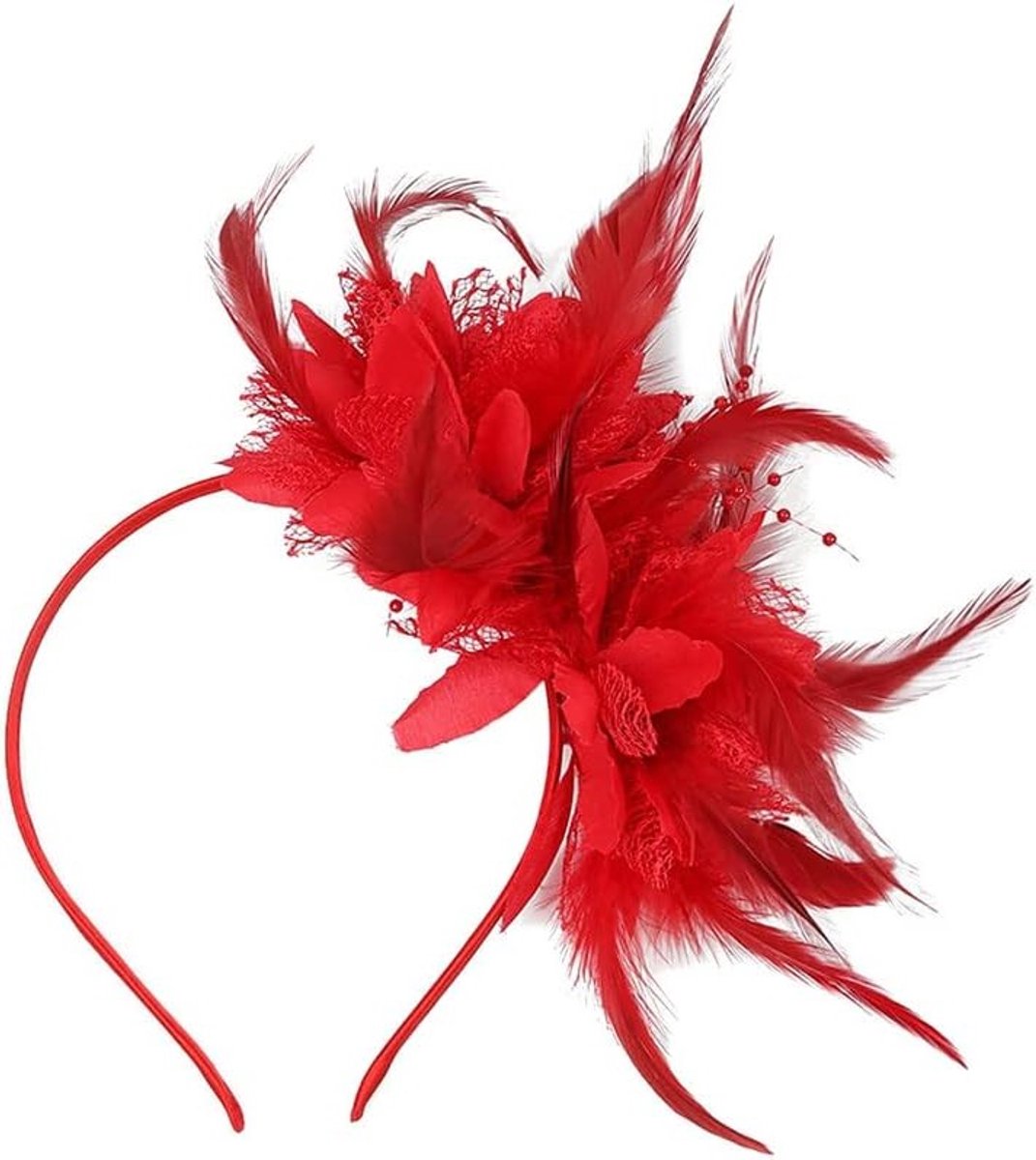 Elegante haarband met veren voor bruiloften, festivals en kostuums - Vintage 1920s fascinator voor een unieke look tijdens cocktail- en theepartijen