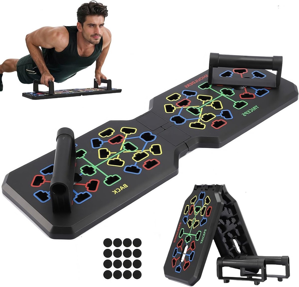 Multifunctioneel 12-in-1 Vouwbaar Push Up Board voor Krachttraining en Fitness