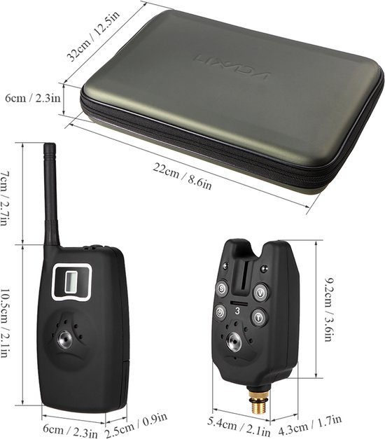 Jently beetmelders - vis pieper - pieper - peetmelder met ontvanger - alarmindicator - met LED — afbeelding 5