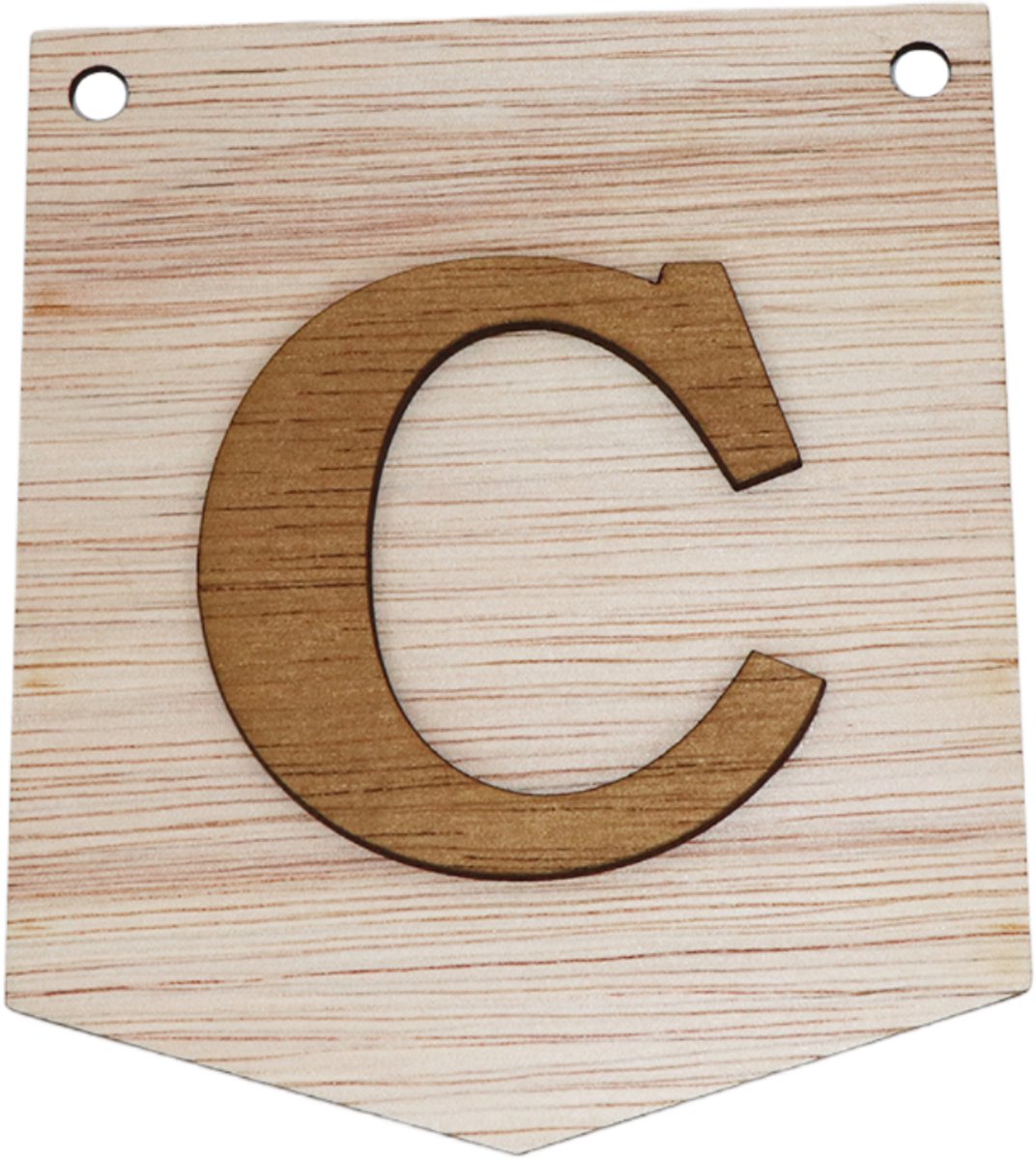 3D Houten Letter C – Gepersonaliseerde Slingers & Vlaggenlijnen Zelf Samenstellen | Duurzame Decoratie