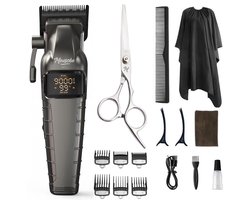Tondeuse Mannen Hoofdhaar 9100 RPM - Kappersset 20 Delig - Trimmer voor Hoofd & Baard - Haartrimmer Set met Kappersschaar