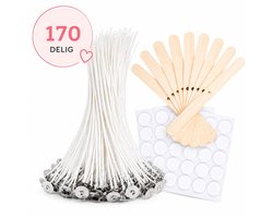 ZoeZo Kaarsen Maken Set XL - Inclusief Kaarsenlonten, Lonthouders en Stickers - Hobbypakket