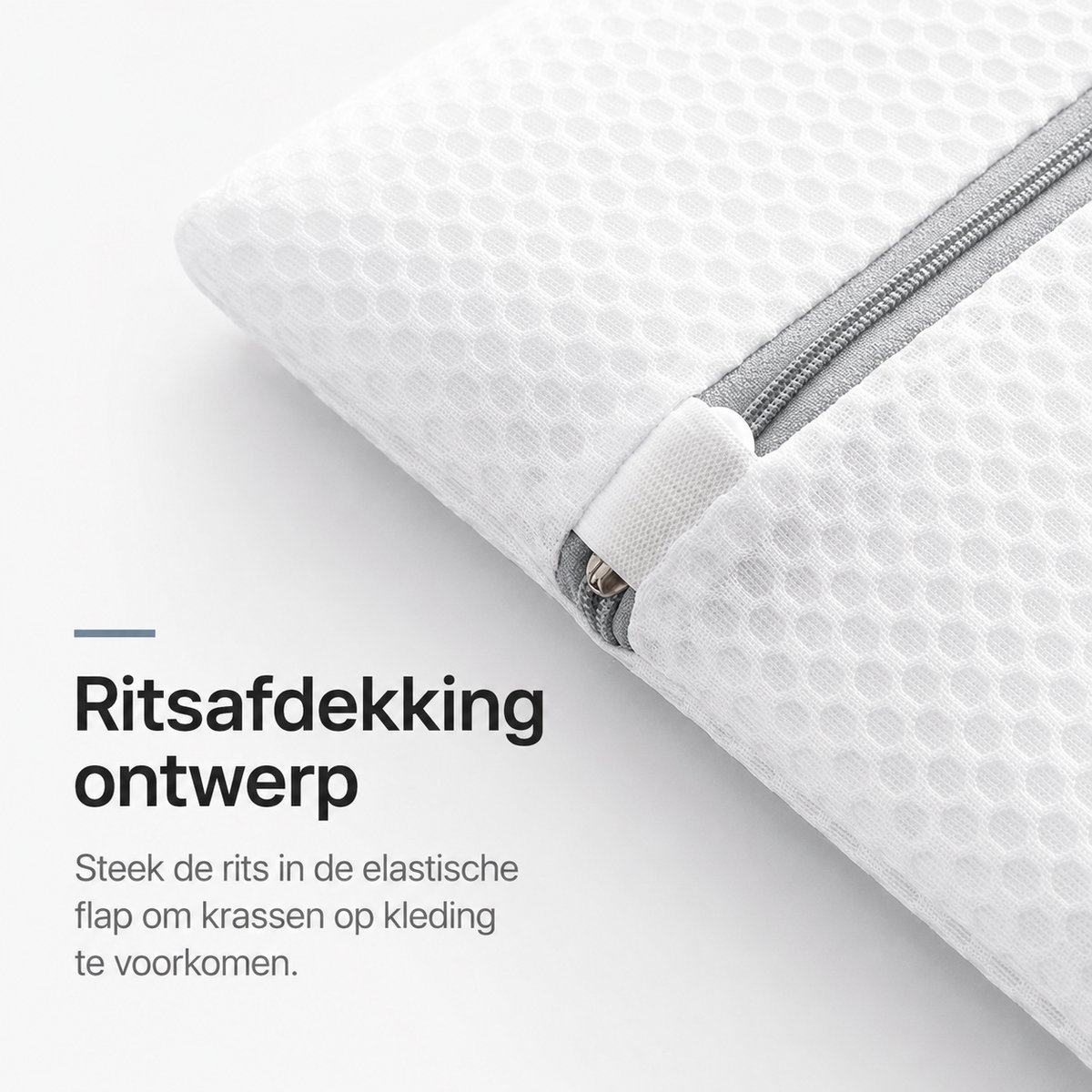 BOTC Waszakken - 60x90cm Waszak Groot - 1 Set van 2 - Bescherm je Wasgoed en Wasmachine - Wit — afbeelding 2