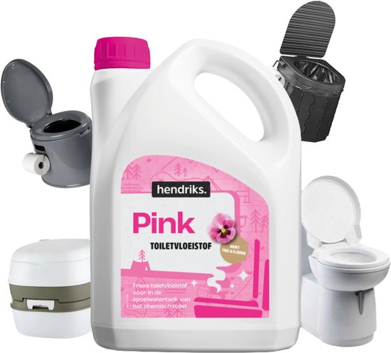 Hendriks Pink - Toiletvloeistof - Spoelwatertank - Frisse geur - Soepele spoeling - Chemisch toilet — afbeelding 3