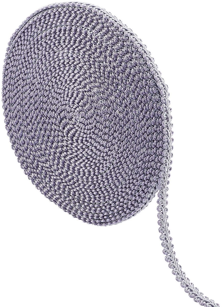 Dailygoody - Polyester geweven gimp braid trim - Kostuum doe-het-zelvers - 14 meter - Donkergrijs - Naaien en sieraden - Geschikt voor alle gelegenhed
