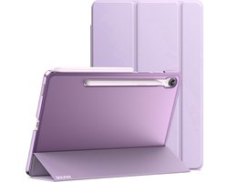 Sounix Tablet Hoes - Geschikt voor Samsung Galaxy Tab S10 FE / Tab S9 FE - 10.9 inch - Hoesje - Transparant Achterpaneel - Paars