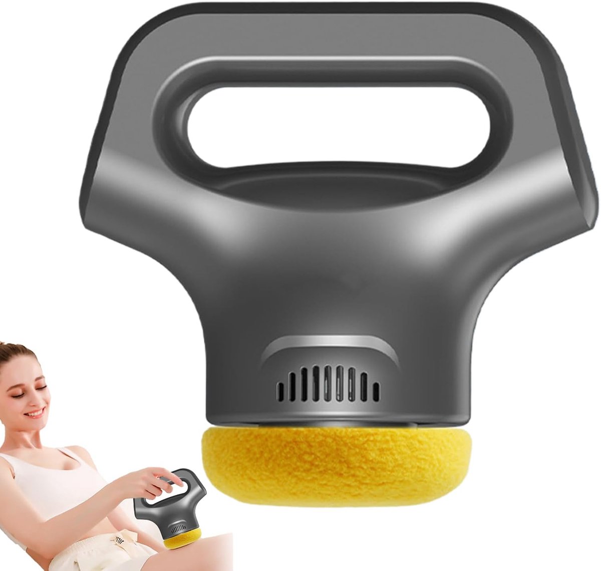 Elektrische Spiermassager – Handbediend Elektrisch Massageapparaat | Ontspanningstoestel voor het hele lichaam met 12 instelbare intensiteiten, geschikt voor hals, schouders, taille, benen en armen (Grijs)