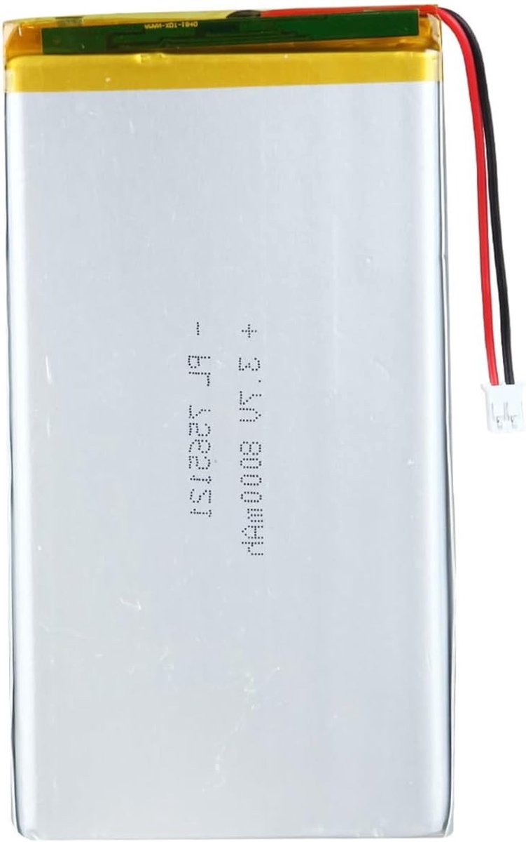 Oplaadbare Li-Ion batterij 3,7V 8000mAh met 2P PH plug en 2mm raster voor diverse toepassingen