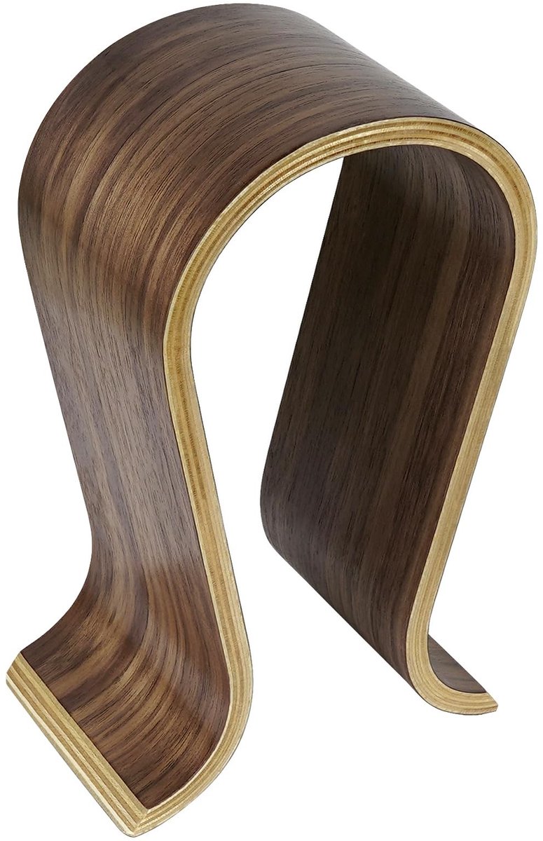 Dailygoody - Houten Hoofdtelefoon Stand - Hoofdtelefoonhouder - Uniek en stijlvol ontwerp - 25 cm hoog - Geschikt voor diverse merken - Perfect voor t...
