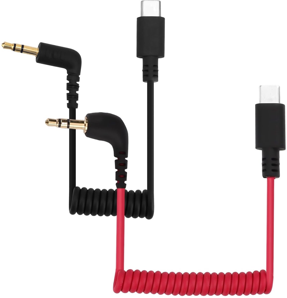 Dailygoody - USB C naar 3.5mm Adapter - 2x Microfoon Adapter Kabel - Geschikt voor iPhone 15/16 - Verbind je apparaten - Geluidsoplossingen - Android ...