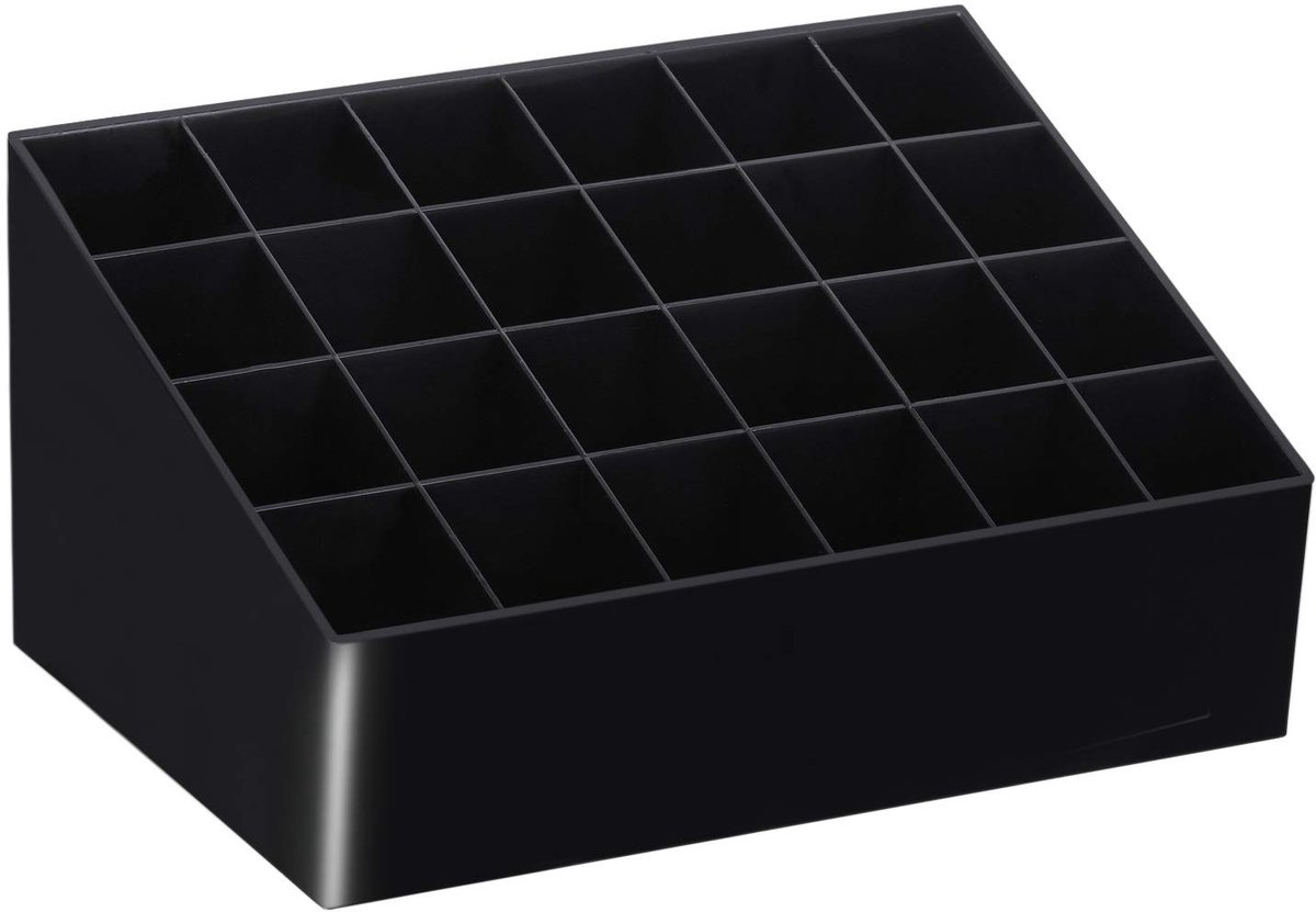 Dailygoody - Lipstick Houder - 24 Compartimenten - Transparant Makeup Organizer - Zwart