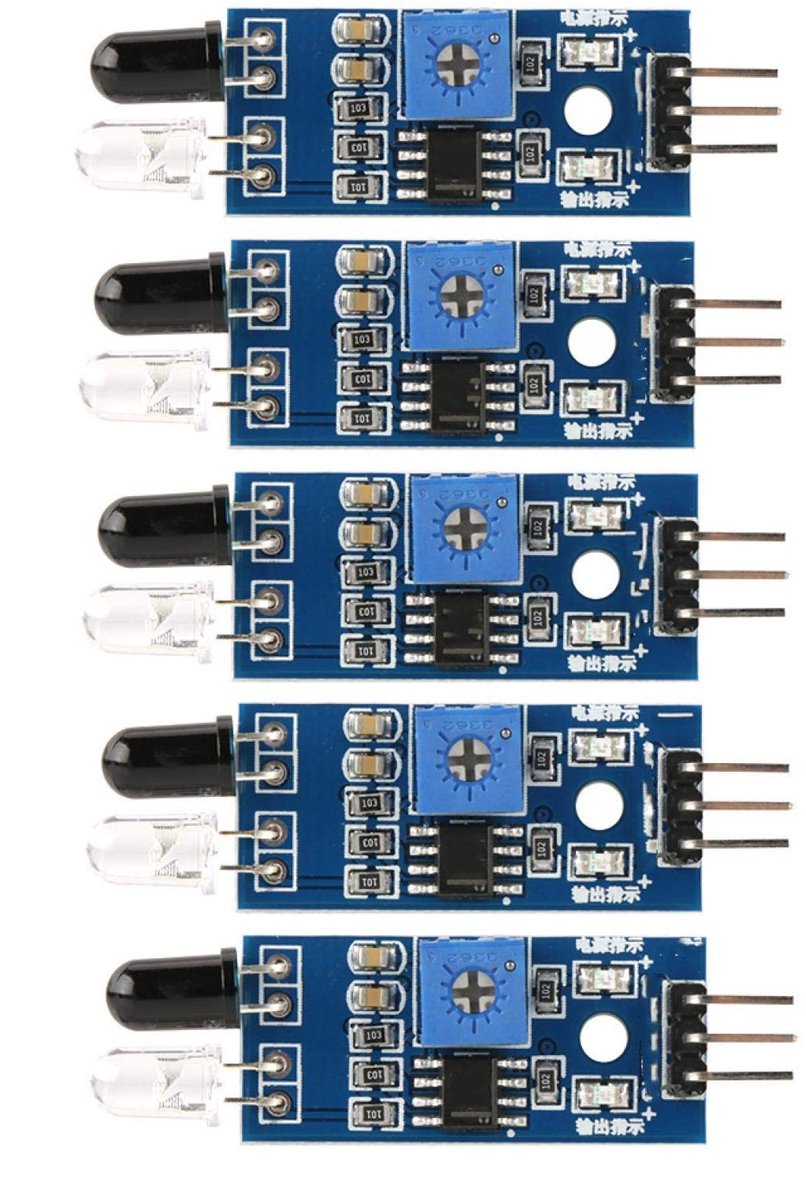 Dailygoody - Infrarood Sensor - Obstakels Vermijden - 5 Stuks - Slimme Robotica - Hoge Prestaties - Geschikt voor Microcontroller en Robotprojecten