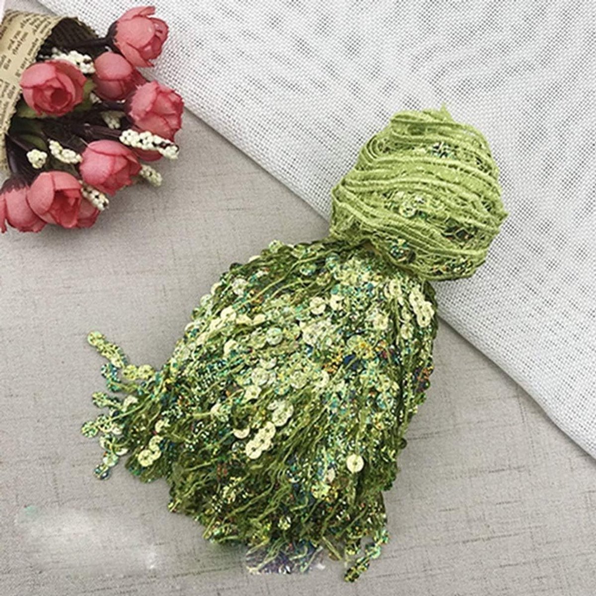 Shiny franjes met pailletten voor danskleding, 15 cm lange tassels, feestaccessoires en kostuumdecoratie