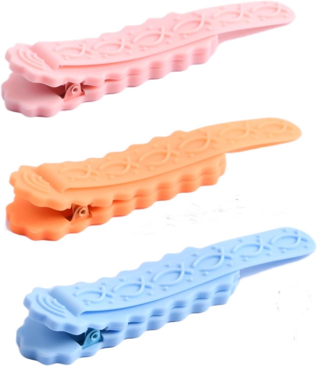 Automatische bladwijzers set van 3, siliconen bladwijzerclips in oranje, roze en blauw, handige boekenaccessoires voor lezers en studeren