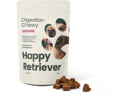 Happy Retriever - Digestion Supplement - Hond spijsverteringssupplement & Darmflora Support - Probiotica voor honden - Ontwikkeld voor Golden Retriever, Labrador en Retrieverrassen - 60 soft chews