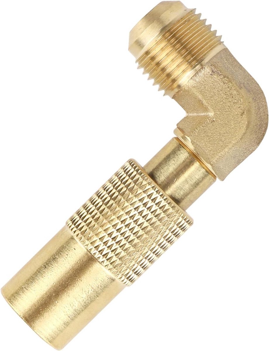 Koperen Propaan Bochtadapter 3/8" Male Flare voor Camping en Grill - Snelle Aansluiting en Laagdruk Conversie Accessoires