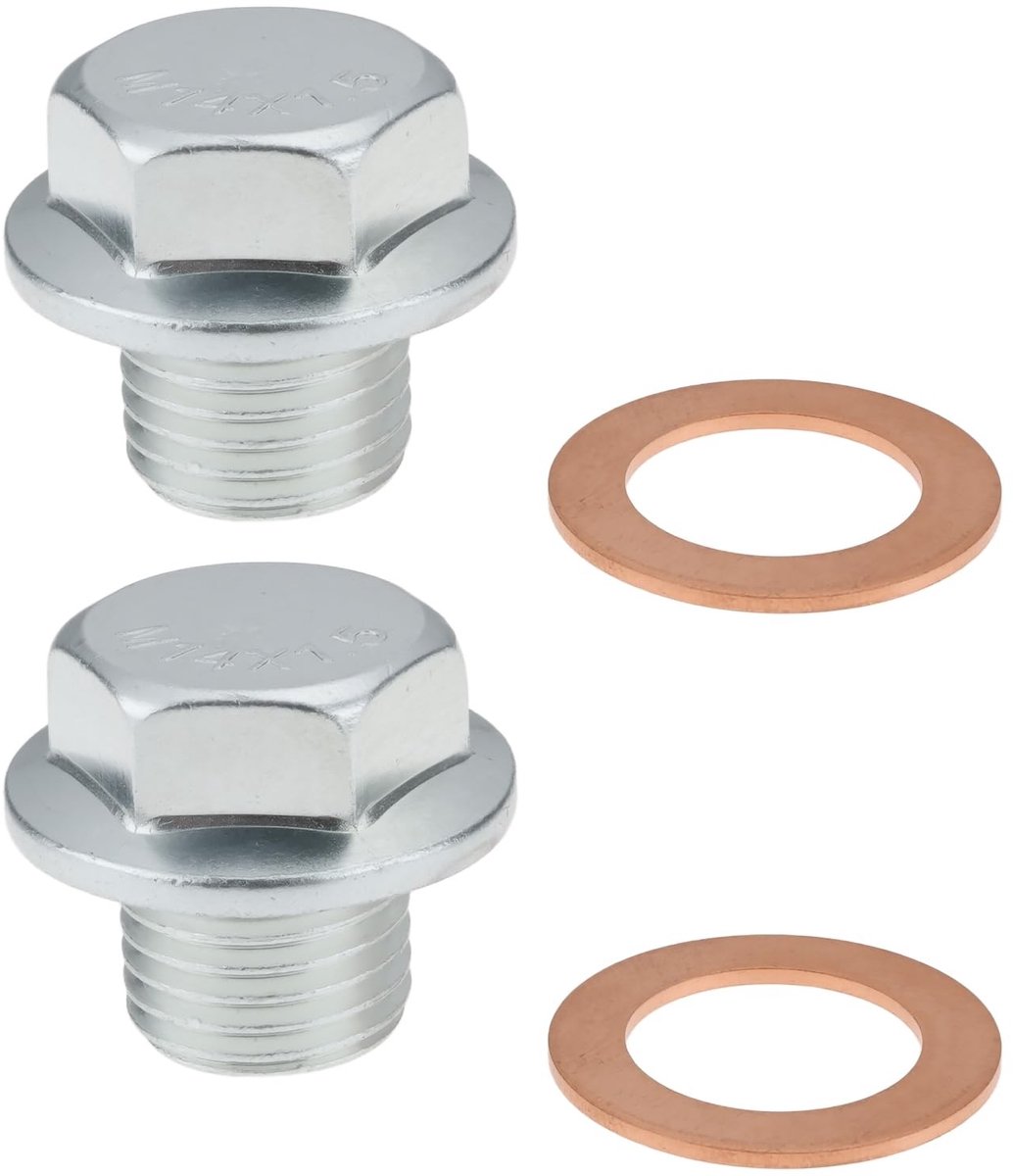 Dailygoods- Motorfiets Drain Plug M14 x 1.5 mm - 2 Stuks - Magnetisch - Geschikt