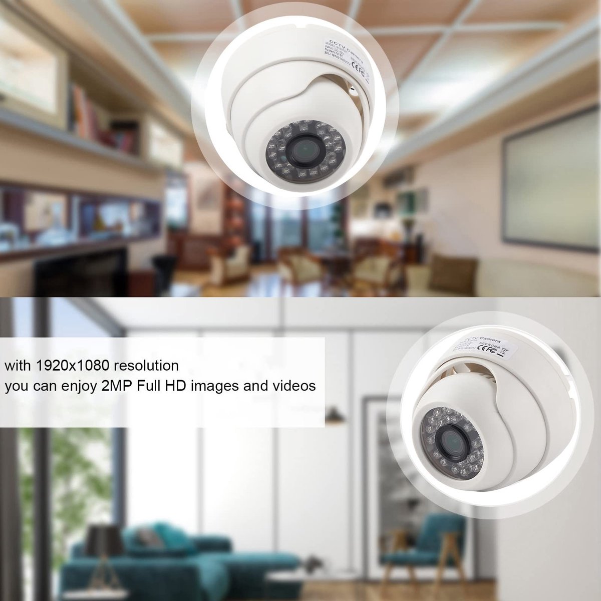 Allecto - Beveiligingscamera - 1080P Dome Cctv Camera met Nachtzicht