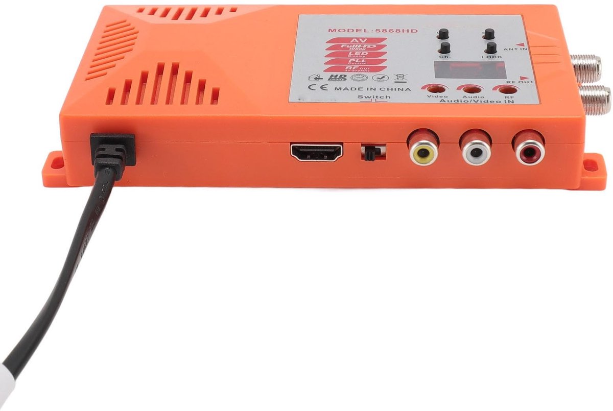 VT Goods - HD-multimedia-interface - RF-modulator - Plug-and-play 100-240V - AV Naar RF-modulator - Geschikt voor gameconsoles - EU-stekker 100 tot ...