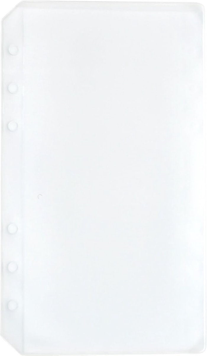 Budget Binders Set van 30 Stuks met 6 Gaten, Transparante en Waterdichte PVC Tassen voor A6 Mappen, Ideaal voor Documenten, Notebooks en Foto's, Afmetingen 18 x 10 cm