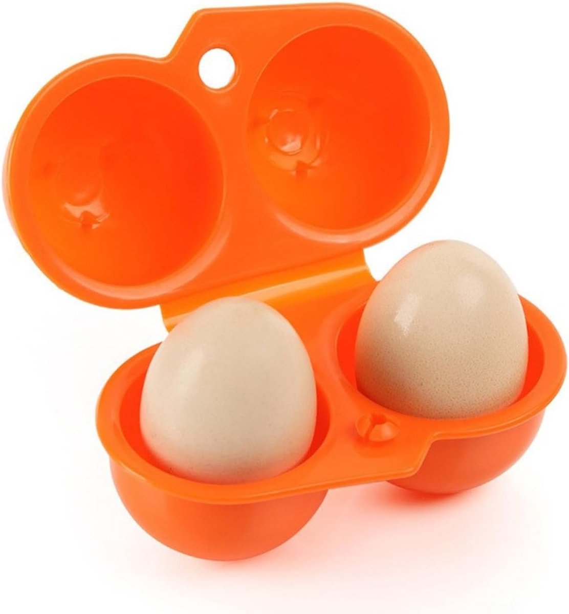 Eierdoos voor opslag van eieren - Multifunctionele koelkastcontainer voor picknick en kamperen, 2 compartimenten, kleur random