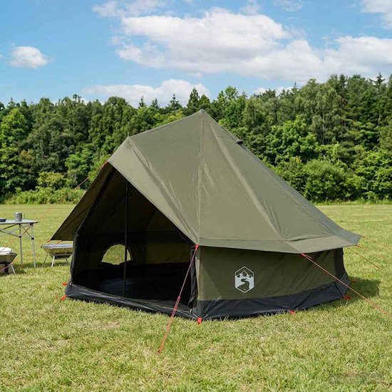 vidaXL - Familietent - Leger - Groen - 8-persoons - Polykatoen van Vidaxl — afbeelding 3