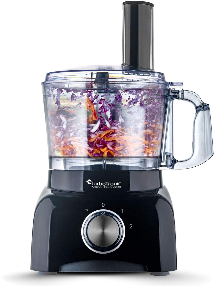 Bol.com TurboTronic FP800 Foodprocessor - Keukenmachine - 1.2 Liter - 800W - Zwart aanbieding