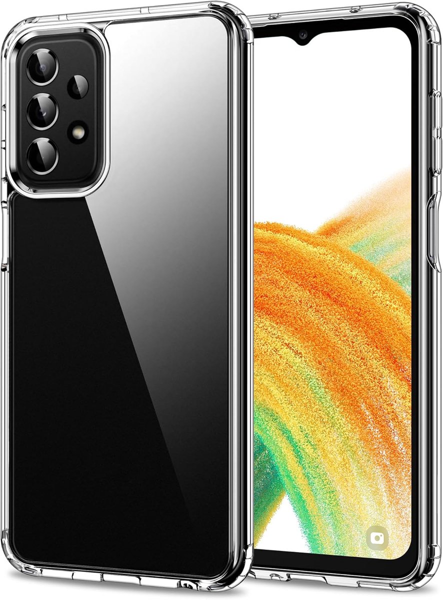 Zandarix Geschikt voor Samsung Galaxy A33 5G - Niet Vergelend - Crystal Clear - Polycarbonaat - Hoogwaardige kwaliteit - Back Cover Hoesje - Transparant