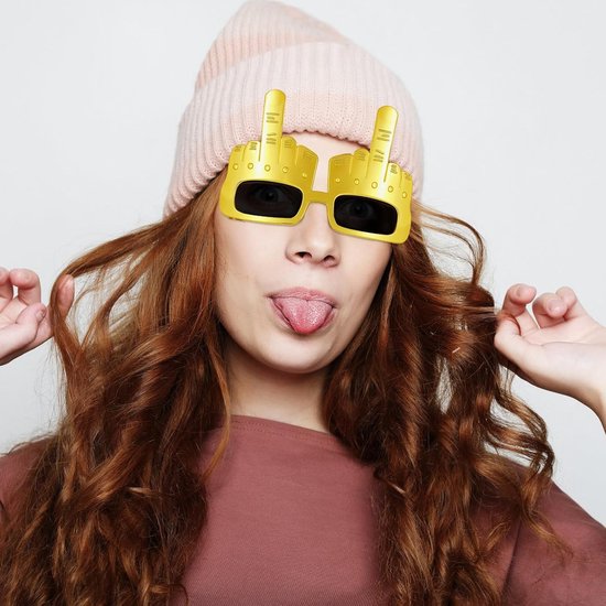 Creatieve handvormige zonnebrillen voor volwassenen en kinderen - grappige feestaccessoires voor carnaval, nieuwjaar en Halloween, ideaal voor selfies en evenementen van Merkloos — afbeelding 3
