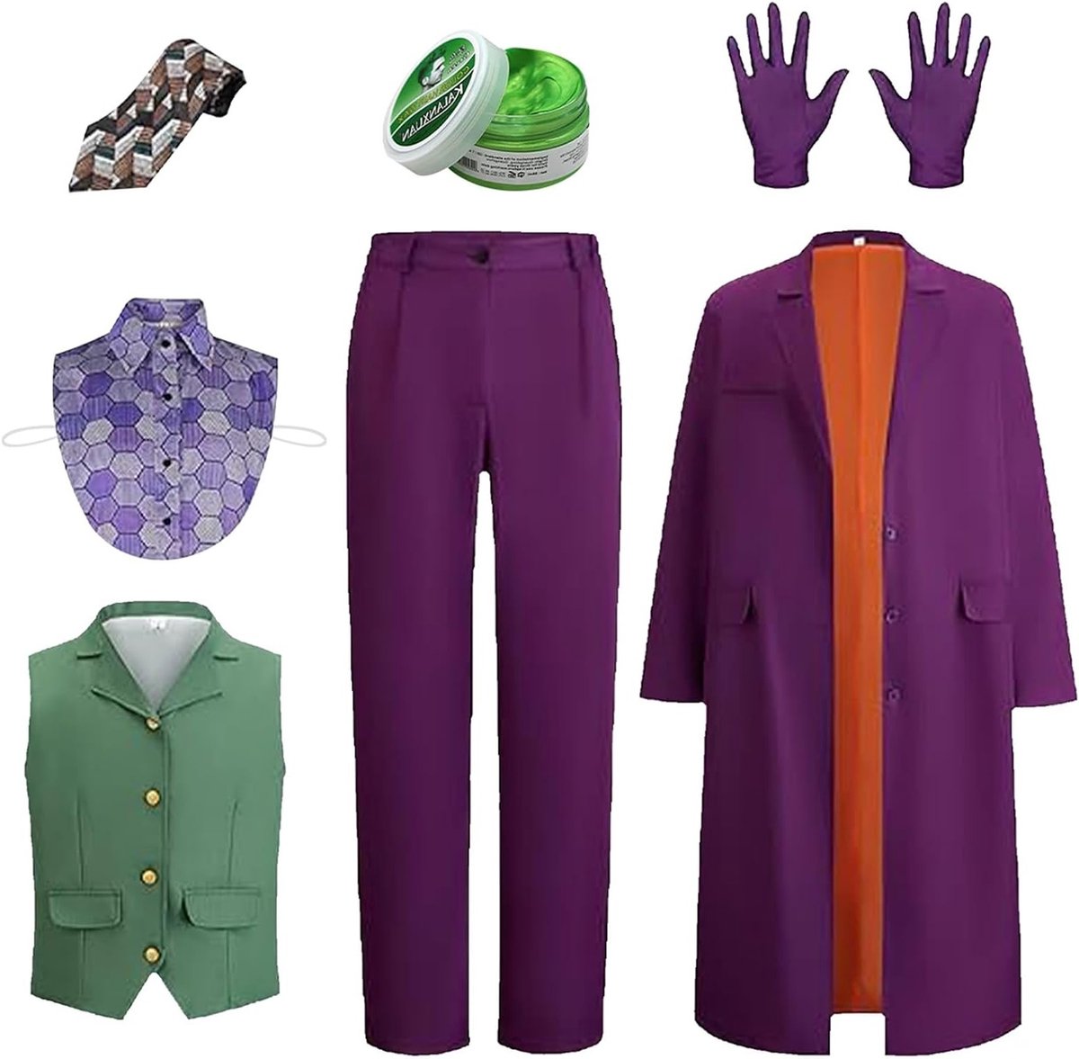 Violet Joker Kostuum voor Mannen - Horror Cosplay Outfit voor Halloween en Themapartijen