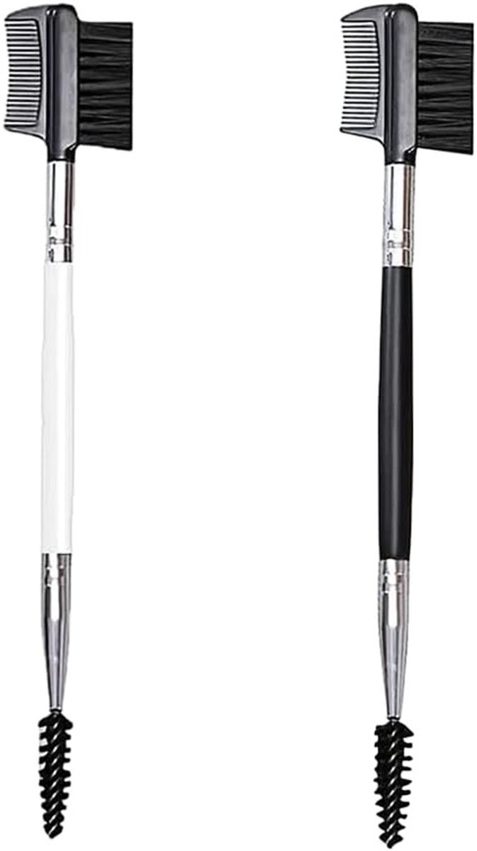 Professionele Wenkbrauwborstel en Wimperkam Set, 2-in-1 Oplossing voor Perfecte Wenkbrauwen en Wimpers, Ideaal voor Make-up en Styling