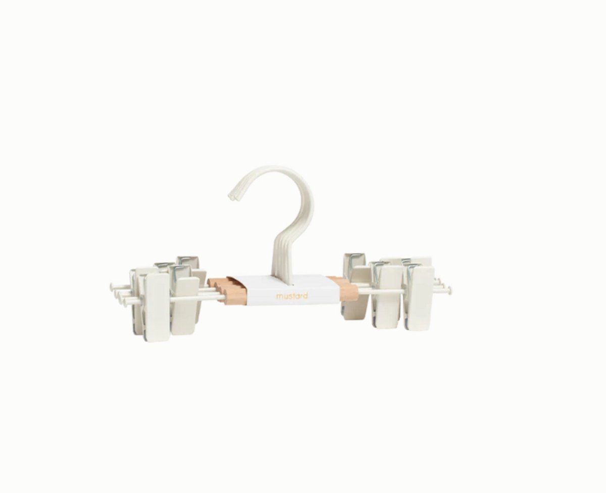 Mustard - Kids clip hangers - Kapstokken voor kinderen - Set van 5 - Chalk