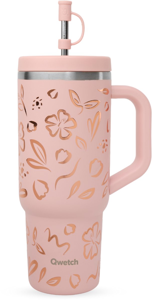Qwetch - Isothermische Travel Cup - Moani Pastel Roze- 900ml