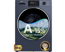 CHiQ CW8728X - Wasmachine - 8 KG - Space Pro - Energieklasse A-15% - Plat ingebouwd-16 programma's - AI Smart - 12 jaar garantie op motor - 2026 Nieuw
